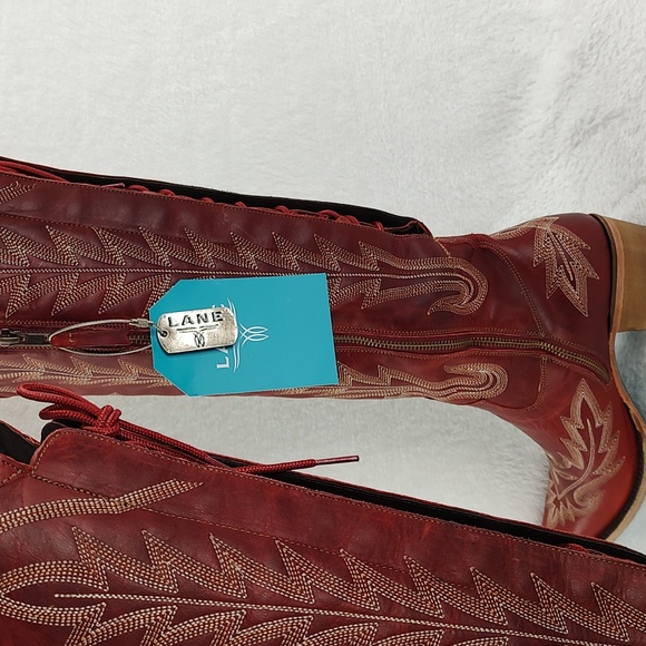 Lane Boots Ladies Lexington OTK Smoldering Ruby Boots LB0499E - Picture 5 of 7